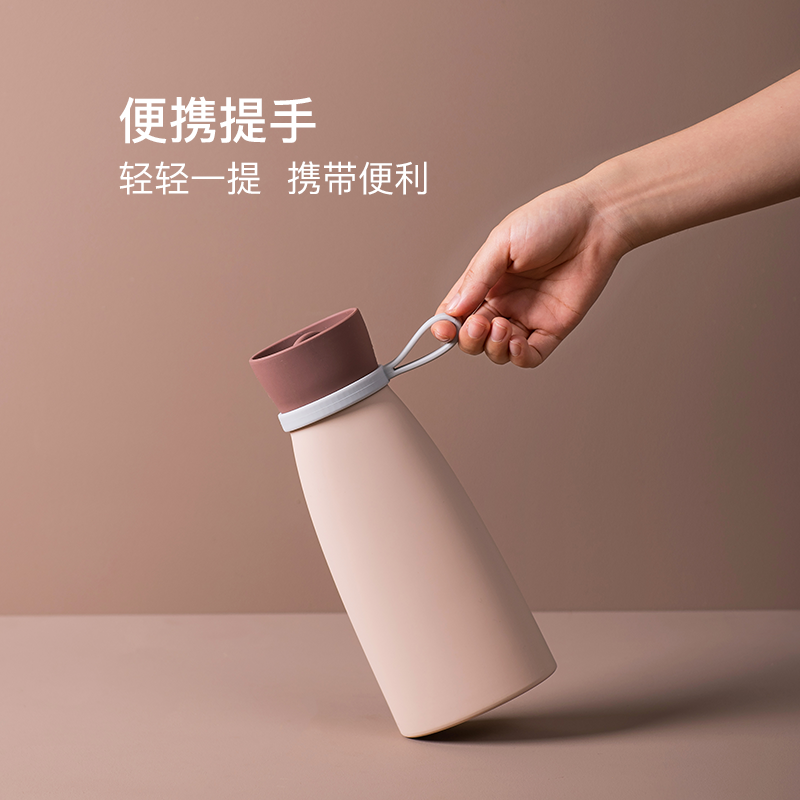 带提手可站立炫彩硅胶热水袋